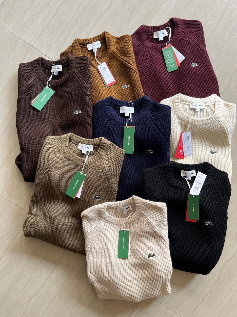 Waffle Knit Crewneck Sweater